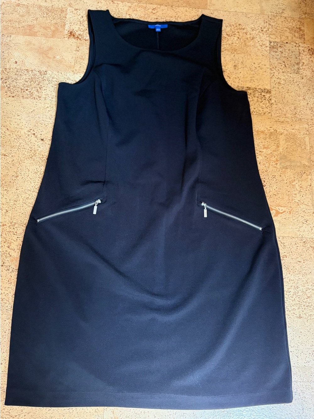 Apt. 9 Sleeveless Black Shift Dress with Zip Pockets